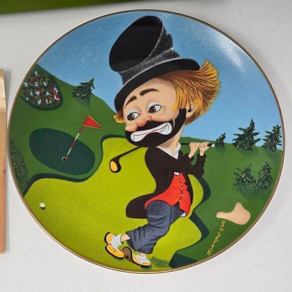 RED SKELTON COLLECTION COLLECTOR PLATE FREDDIE ON THE GREEN 1578/10000 IN BOX - Picture 2 of 5